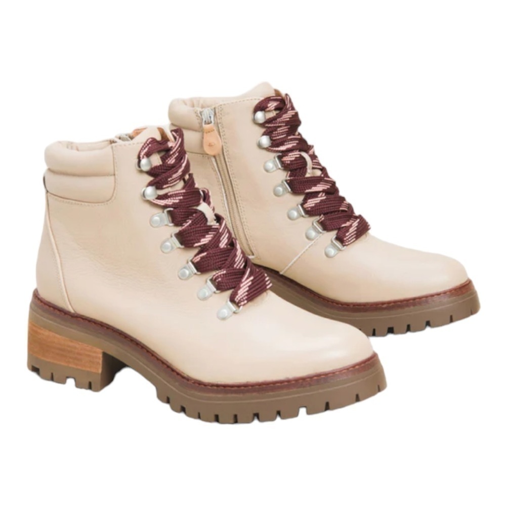 gentle souls Kenneth Cole Brooklyn 2.1‎ Combat Boots 8 Cream